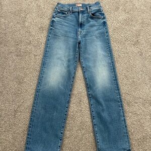 MOTHER Rambler Zip Flood Blue Jeans